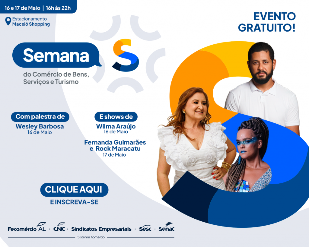 Com programação gratuita, Semana S traz palestra, oficinas e atrações culturais