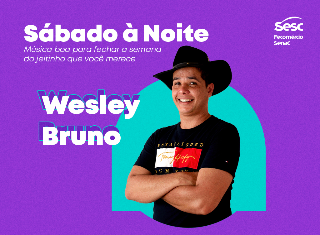 Cantor Wesley Bruno será a próxima atração do Sábado à Noite